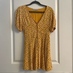 Abercrombie & Fitch Yellow Floral Dress